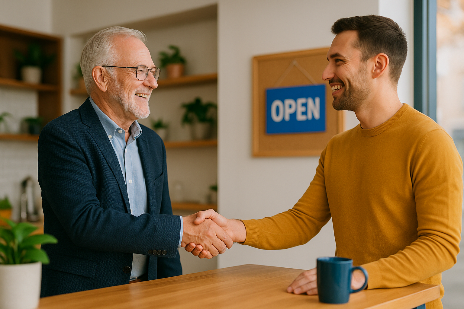 Small business owner handoff